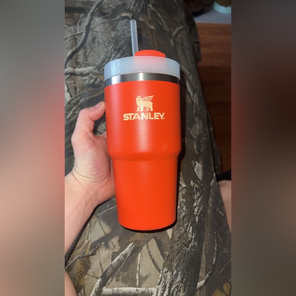 Stanley Vibrant Red Travel Tumbler with Straw